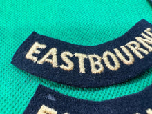 Charger l'image dans la galerie, Original WW2 British Home Front Civil Defence Eastbourne Shoulder Titles - The Militaria Shop