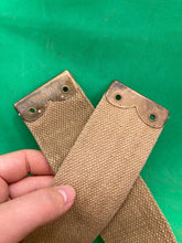 Load image into Gallery viewer, Original WW2 Pattern British Army L Straps Pair - 37 Pattern Webbing Haversack - The Militaria Shop