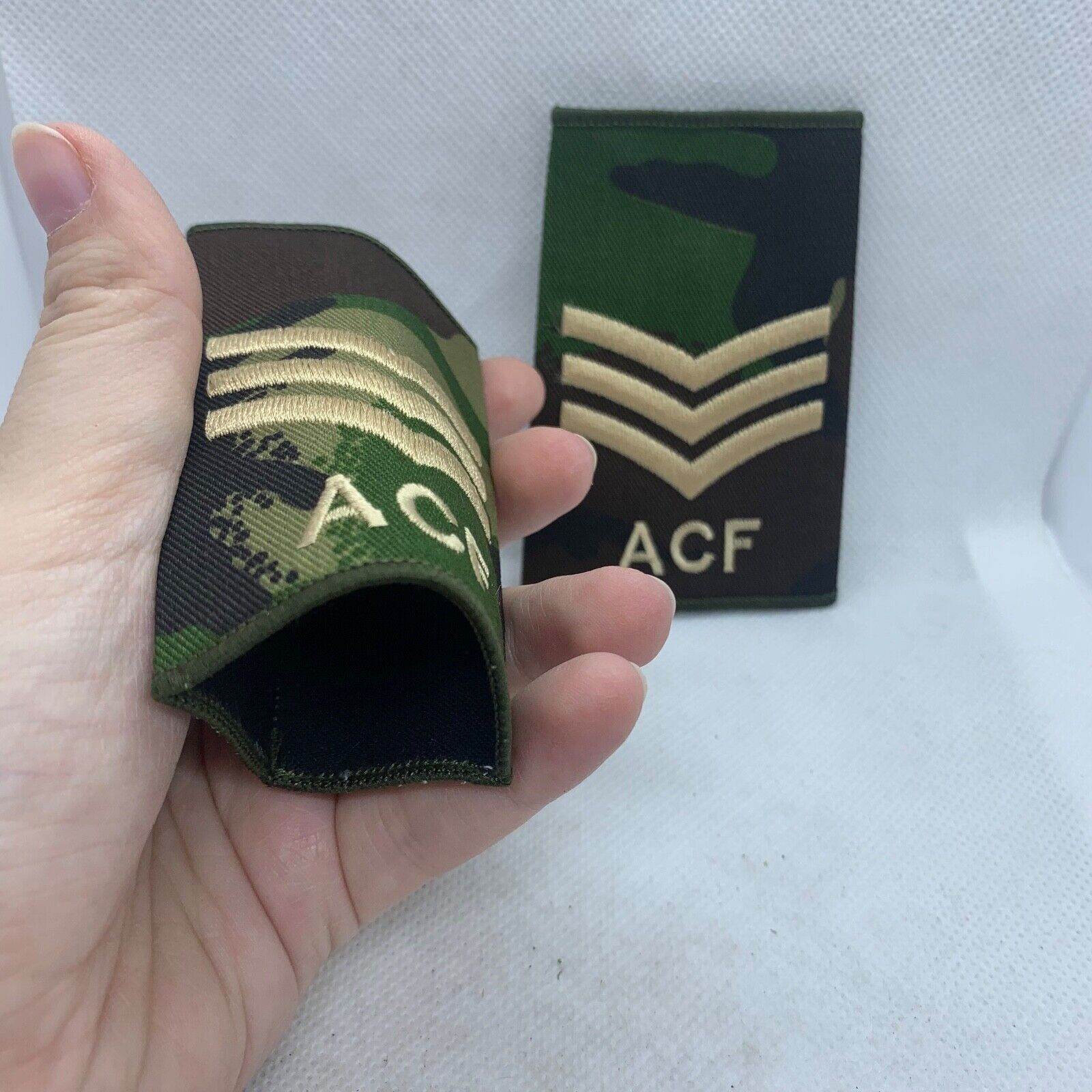 Cadet ACF DPM Rank Slides / Epaulette Pair Genuine British Army - NEW - The Militaria Shop