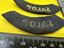 Load image into Gallery viewer, Original WW2 British Home Front Civil Defence Salop Shoulder Titles - The Militaria Shop