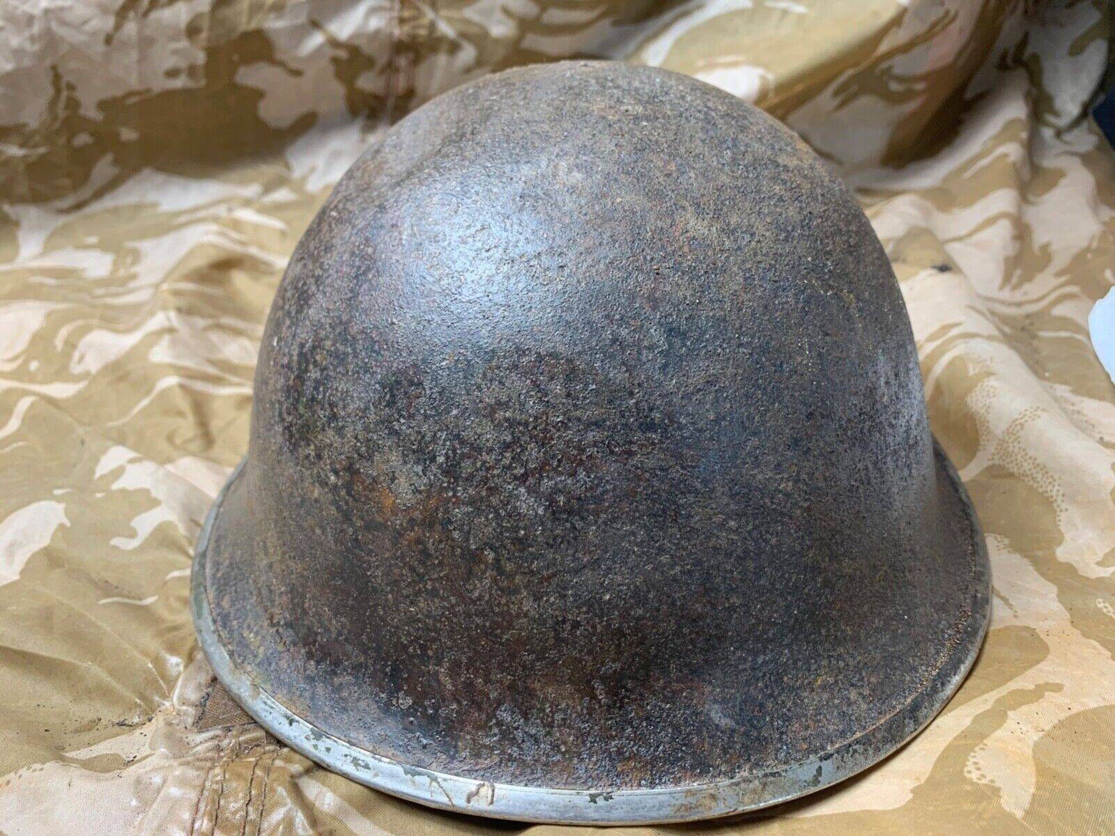WW2 Mk3 High Rivet Turtle - British / Canadian Army Helmet - Nice Original - The Militaria Shop