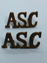 Load image into Gallery viewer, Original WW1 British Army Service Corps (A.S.C.) Shoulder Titles - The Militaria Shop