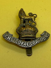 Charger l'image dans la galerie, Original Victorian / WW1 British Army The Royal Dragoons Cap Badge - The Militaria Shop