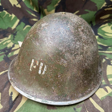Load image into Gallery viewer, Original WW2 British / Canadian Army Mk3 Turtle Helmet & Liner - The Militaria Shop