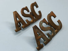 Load image into Gallery viewer, Original WW1 British Army Service Corps (A.S.C.) Shoulder Titles - The Militaria Shop
