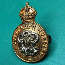Load image into Gallery viewer, Original British Army Cap Badge Kings Crown - 7th Queen's Own Hussars - The Militaria Shop