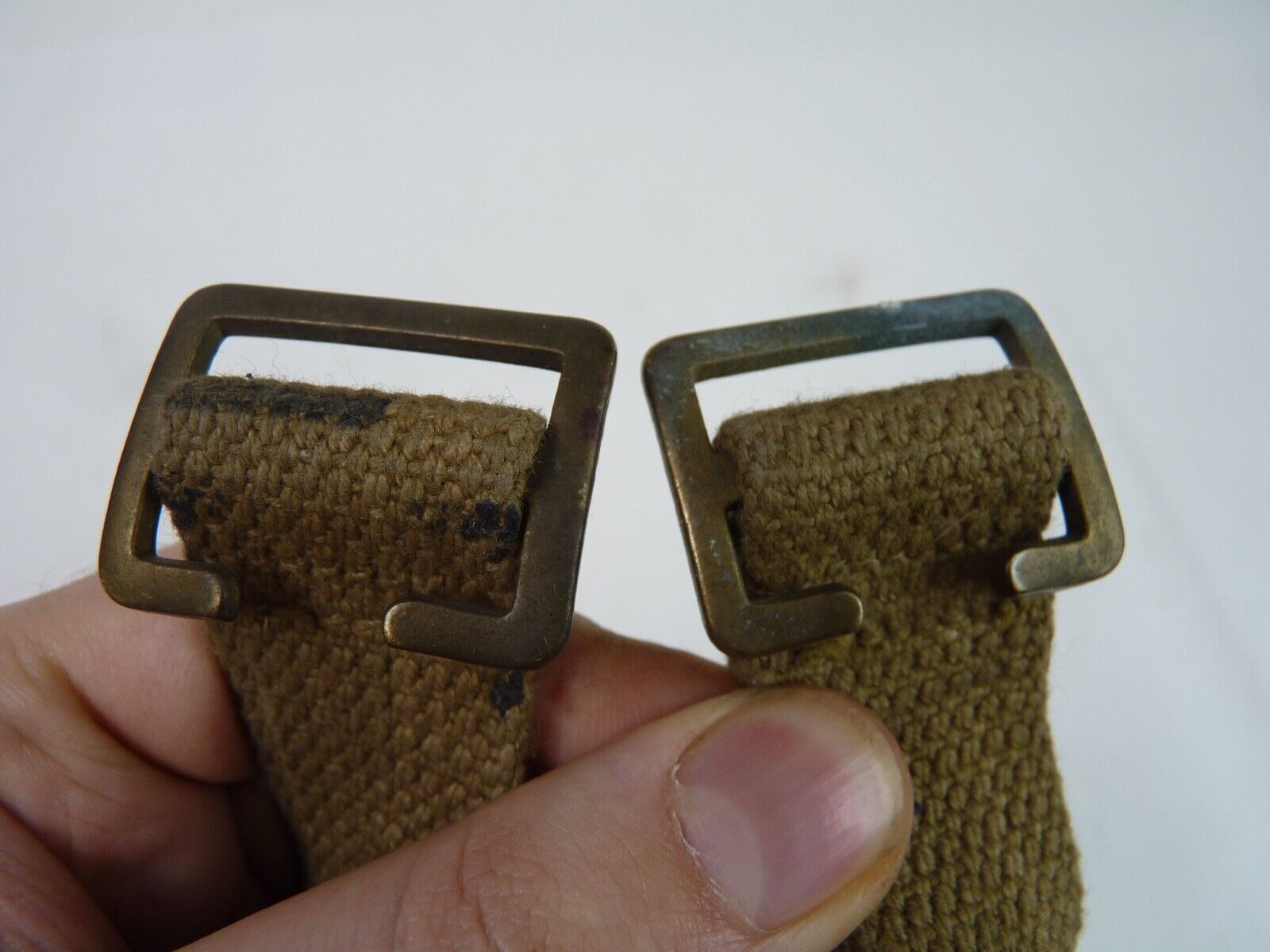 Original WW2 British Army Soldiers Water Bottle Carrier Harness - Dated 1943 - The Militaria Shop