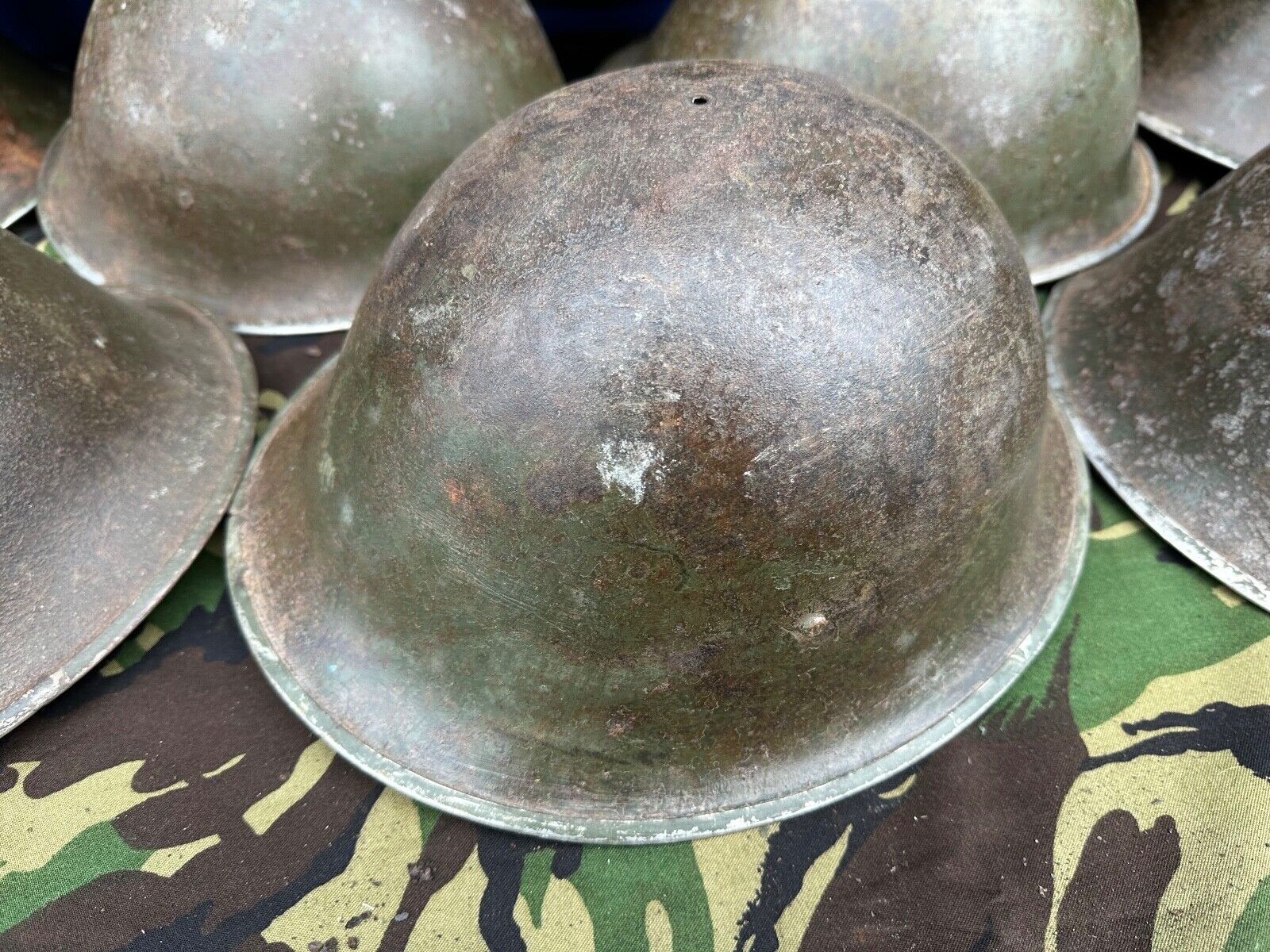 Original WW2 Canadian / British Army Mk3 Turtle Helmet - High Rivet - The Militaria Shop