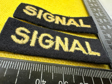 Load image into Gallery viewer, Original WW2 British Home Front Civil Defence Signal Shoulder Titles - The Militaria Shop