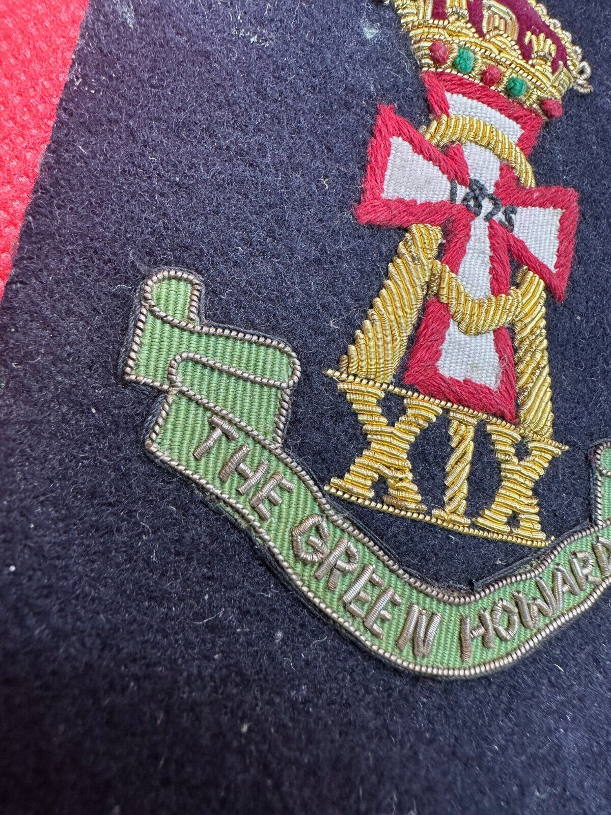 British Army Bullion Embroidered Blazer Badge - The Green Howards - King's - The Militaria Shop