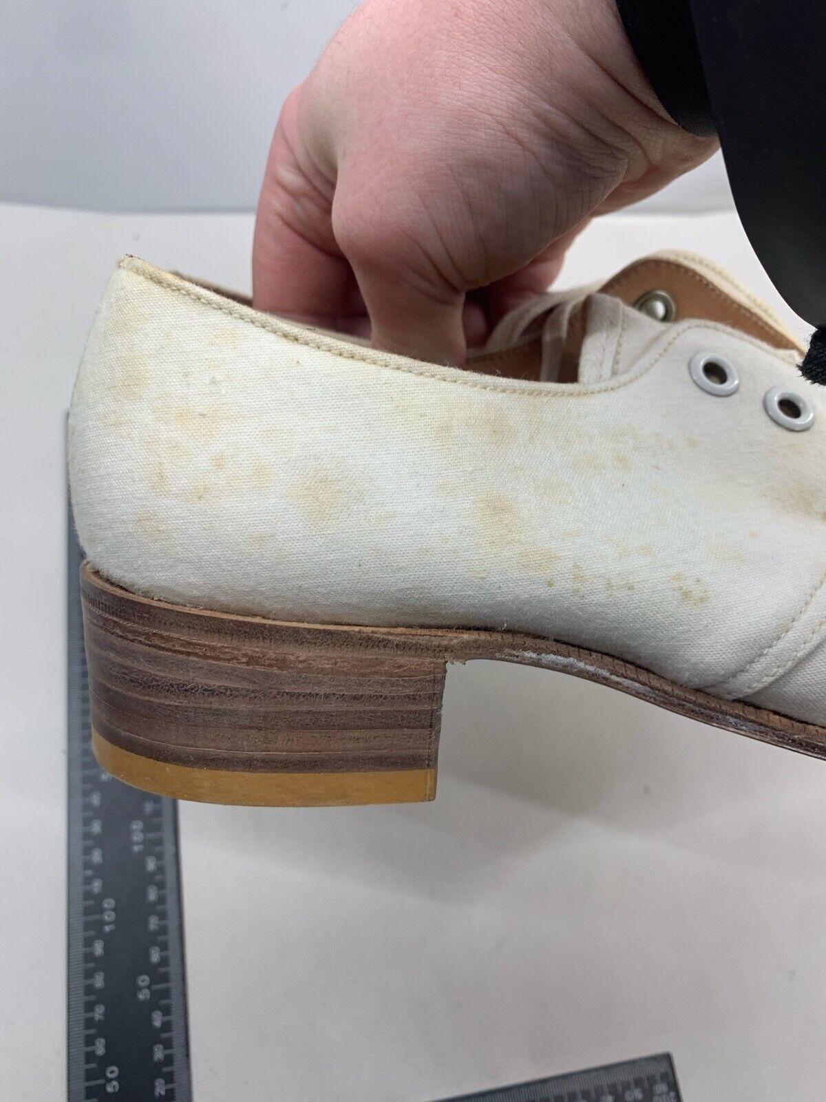 Original WW2 British Army Women's White Summer Shoes - ATS WAAF - Size 240s - The Militaria Shop