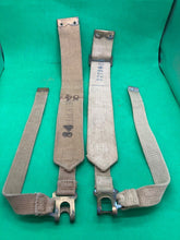 Load image into Gallery viewer, Original WW2 Pattern British Army L Straps Pair - 37 Pattern Webbing Haversack - The Militaria Shop