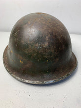 Load image into Gallery viewer, Mk3 Canadian / British Army Original WW2 Turtle Helmet High Rivet - The Militaria Shop