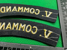 Load image into Gallery viewer, V (5th) Commando British Army Shoulder Titles - WW2 Onwards Pattern - The Militaria Shop
