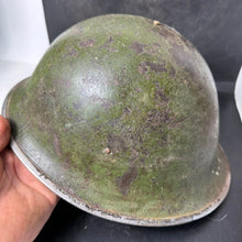 Load image into Gallery viewer, Original WW2 British / Canadian Army Medic Mk3 Combat Helmet & Liner - The Militaria Shop