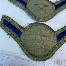 Load image into Gallery viewer, Pair of United States Air Force Rank Chevrons Olive Green -- Airmen - The Militaria Shop