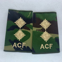 Load image into Gallery viewer, Cadet ACF DPM Rank Slides / Epaulette Pair Genuine British Army - NEW - The Militaria Shop