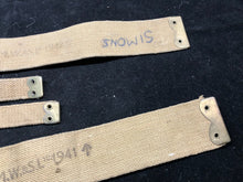 Load image into Gallery viewer, Original WW2 British Army 37 Pattern Khaki L-Straps Webbing - Wartime Dated - The Militaria Shop