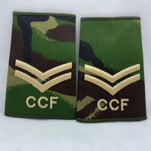 Charger l'image dans la galerie, CCF DPM Camo Rank Slides / Epaulette Pair Genuine British Army - NEW - The Militaria Shop