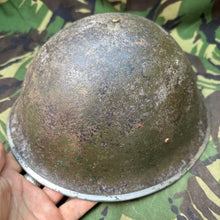 Load image into Gallery viewer, Original WW2 British / Canadian Army Mk3 Turtle Helmet & Liner - The Militaria Shop