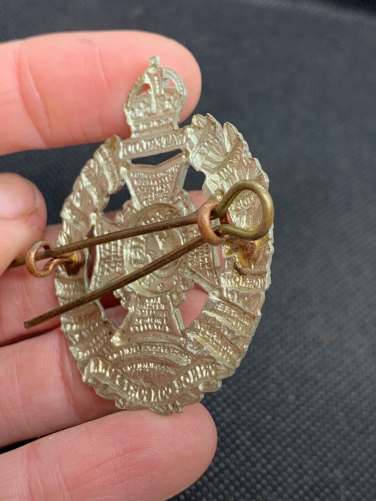 Original WW2 British Army Prince Consorts Own Brass Cap Badge - The Militaria Shop