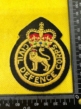 Load image into Gallery viewer, Original British Home Front Civil Defence Service Queen's Crown Badge - The Militaria Shop