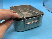 Load image into Gallery viewer, Original WW2 British Army Soldiers Mess Tin Set - Two Piece - Fold Out Handles - The Militaria Shop