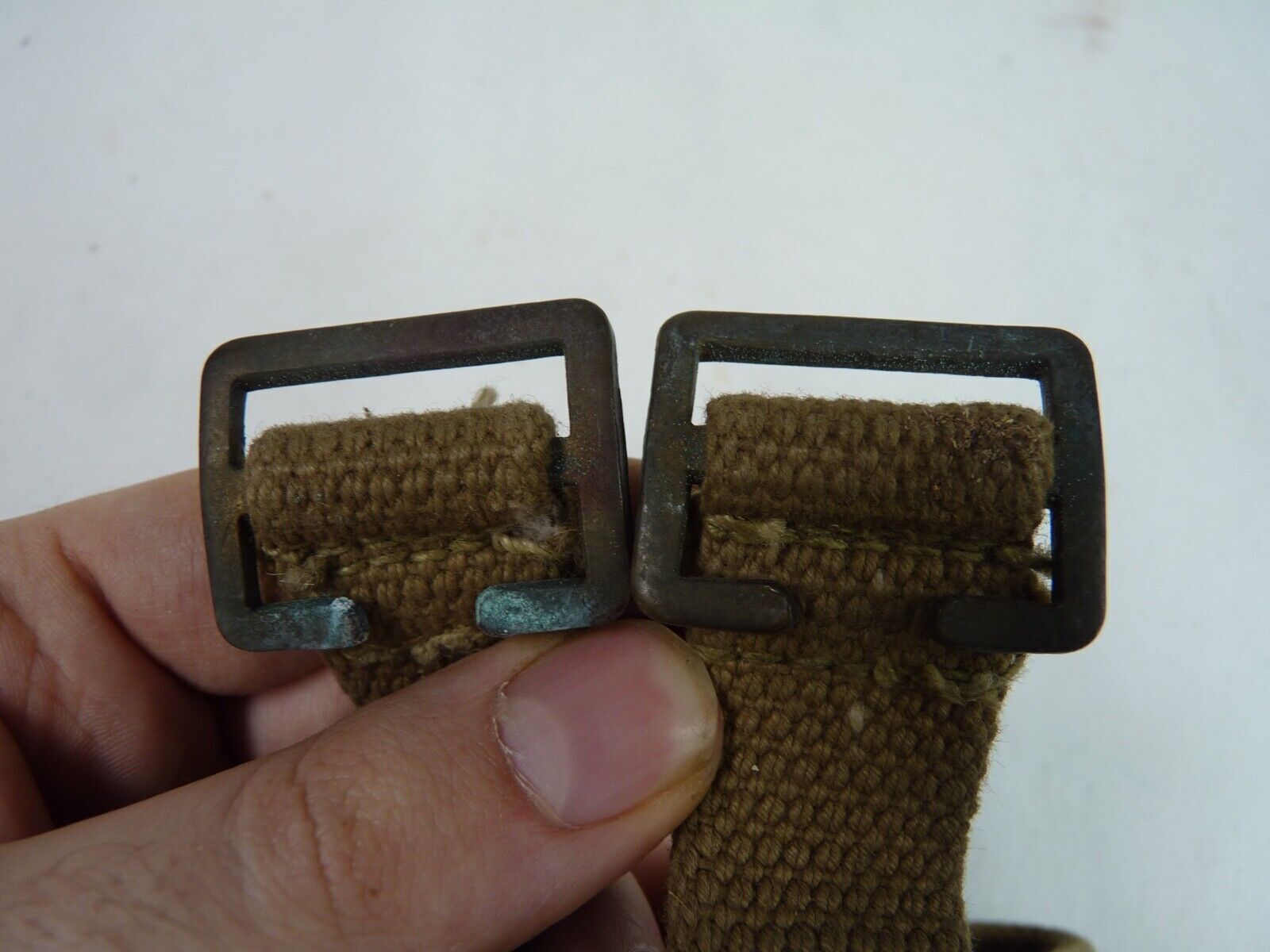 Original WW2 British Army Soldiers Water Bottle Carrier Harness - Dated 1942 - The Militaria Shop