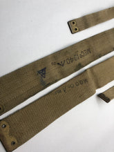 Load image into Gallery viewer, Original WW2 British Army 37 Pattern L Straps Pair - Wartime Dated - The Militaria Shop