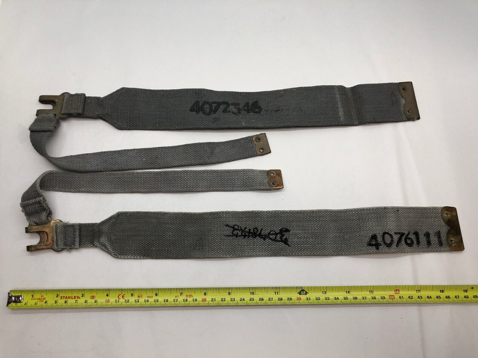 Original WW2 British Royal Air Force Blue 37 Pattern L Strap Set - The Militaria Shop