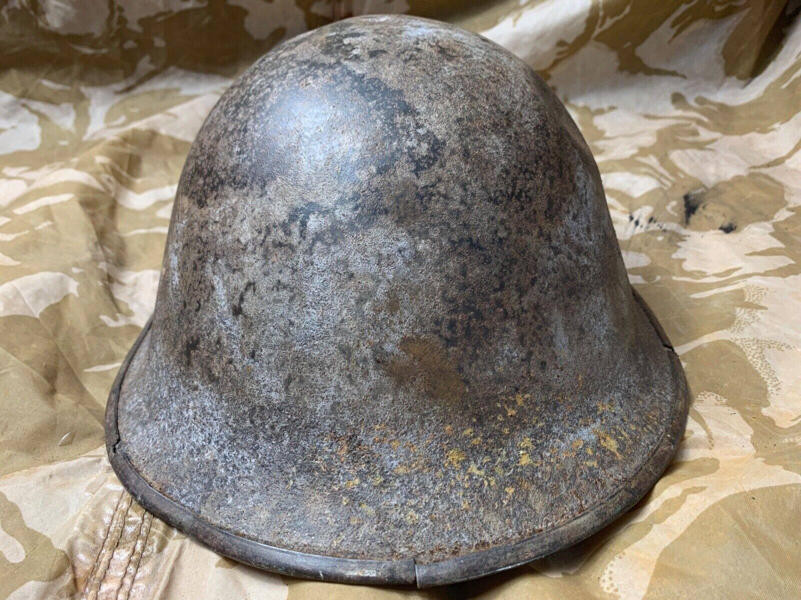 WW2 Mk3 High Rivet Turtle - British / Canadian Army Helmet - Nice Original - The Militaria Shop