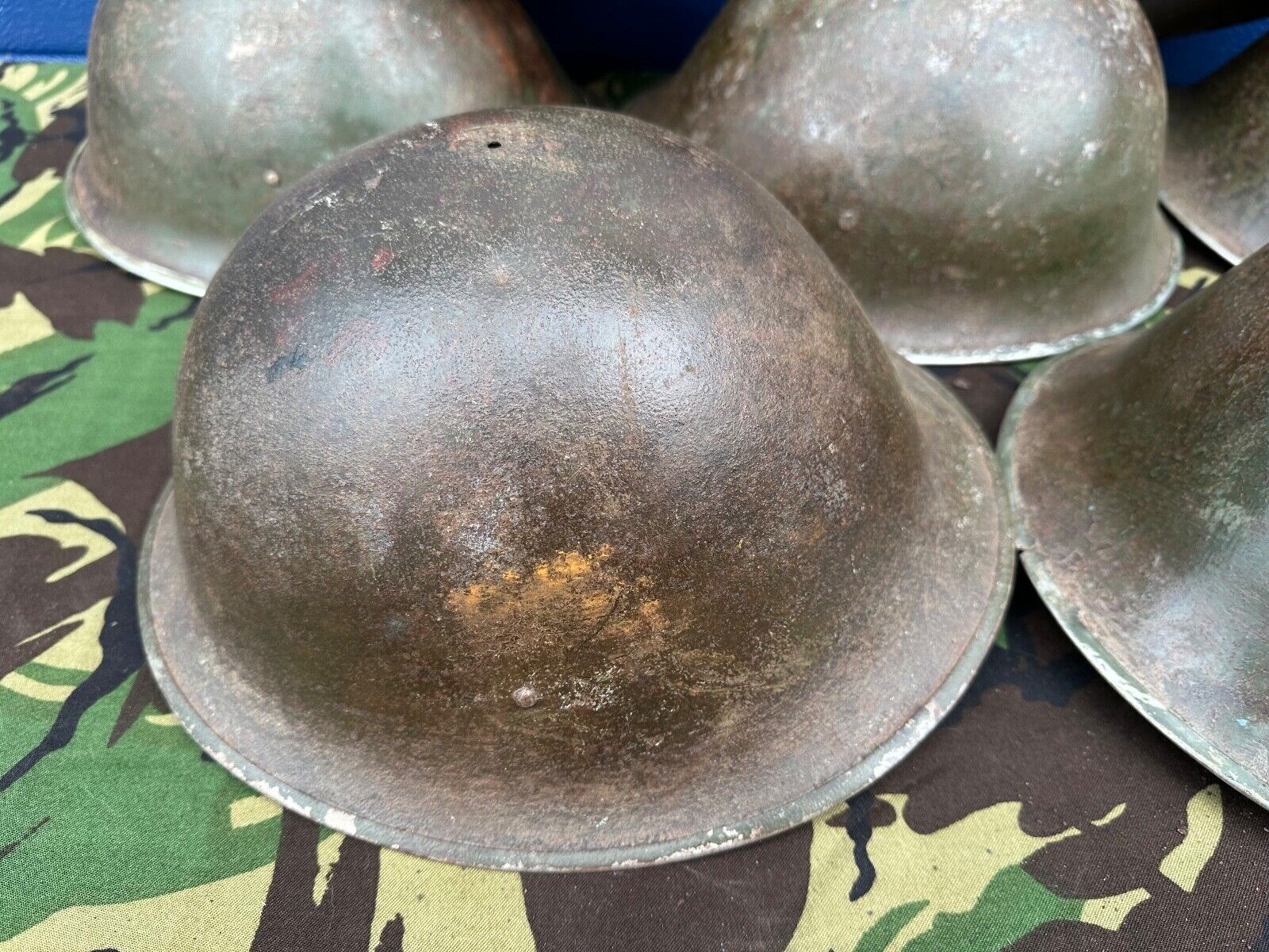 Original WW2 Canadian / British Army Mk3 Turtle Helmet - High Rivet - The Militaria Shop