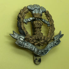 Load image into Gallery viewer, Original WW2 British Army Cap Badge - Middlesex Regiment - The Militaria Shop