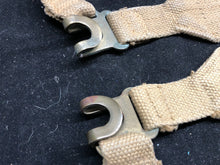 Load image into Gallery viewer, Original WW2 British Army 37 Pattern Khaki L-Straps Webbing - Wartime Dated - The Militaria Shop