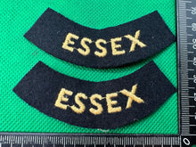 Load image into Gallery viewer, Original WW2 British Home Front Civil Defence Essex Shoulder Titles - The Militaria Shop