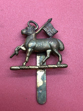Load image into Gallery viewer, Original WW2 British Army Queen's Royal Regiment (West Surrey) Cap Badge - The Militaria Shop
