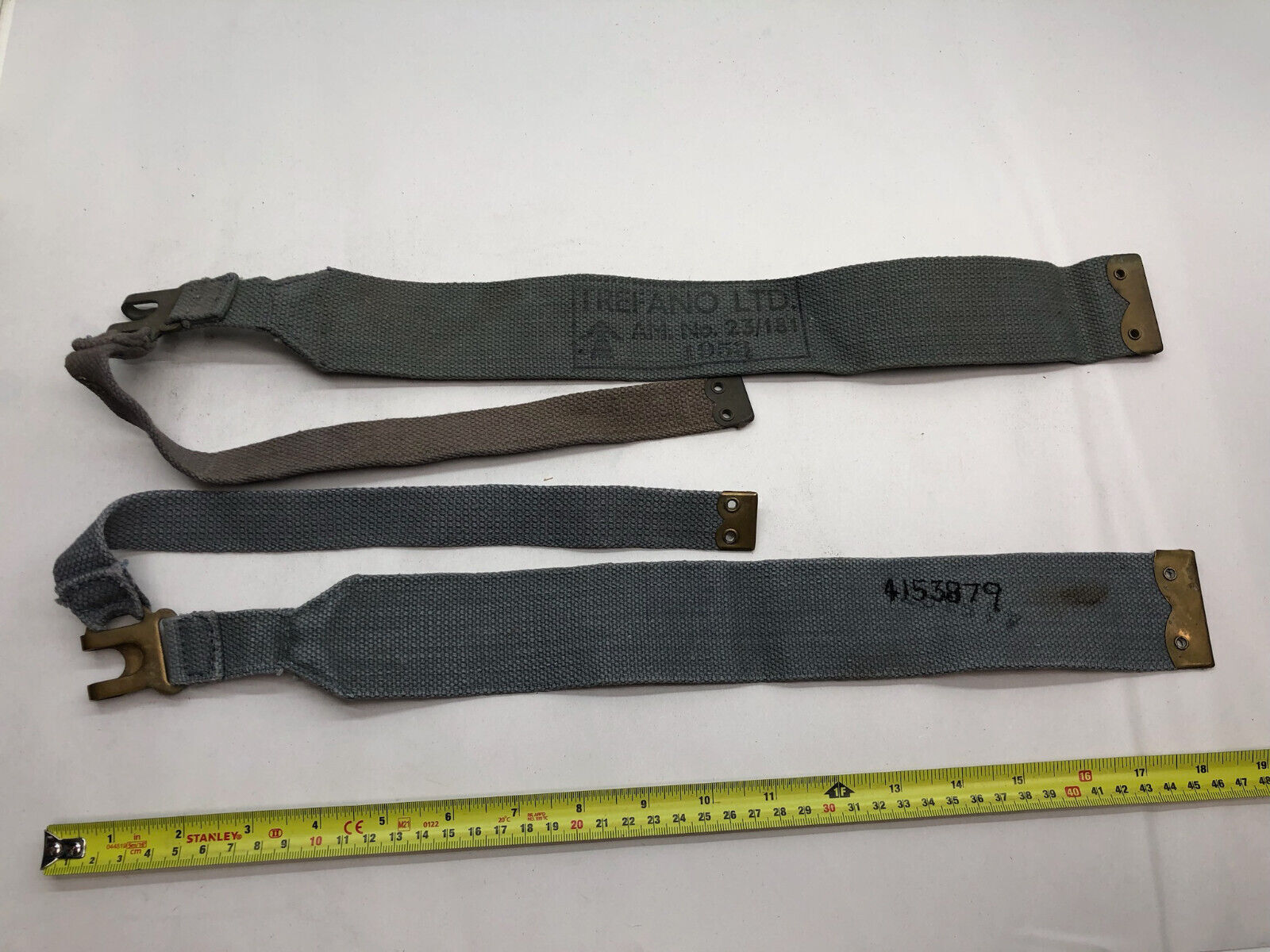 Original WW2 British Royal Air Force Blue 37 Pattern L Strap Set - The Militaria Shop