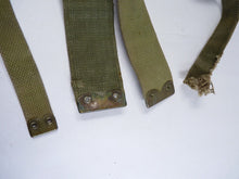 Load image into Gallery viewer, Original WW2 Pattern British Army L Straps Pair - 37 Pattern Webbing Haversack - The Militaria Shop