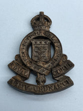 Load image into Gallery viewer, Original WW2 British Army Bakelite Economy Royal Army Ordnance Corps Cap Badge - The Militaria Shop