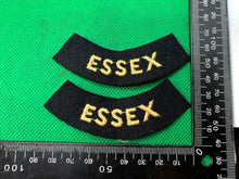 Load image into Gallery viewer, Original WW2 British Home Front Civil Defence Essex Shoulder Titles - The Militaria Shop