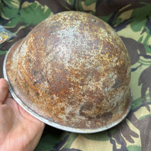 Load image into Gallery viewer, Original WW2 British / Canadian Army Mk3 Turtle Helmet & Liner - The Militaria Shop