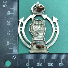 Load image into Gallery viewer, Original WW2 British Army Cap Badge - Royal Armoured Corps - Kings Crown - The Militaria Shop