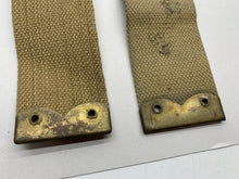 Load image into Gallery viewer, Original WW2 British Army 37 Pattern L Straps Pair - Wartime Dated - The Militaria Shop