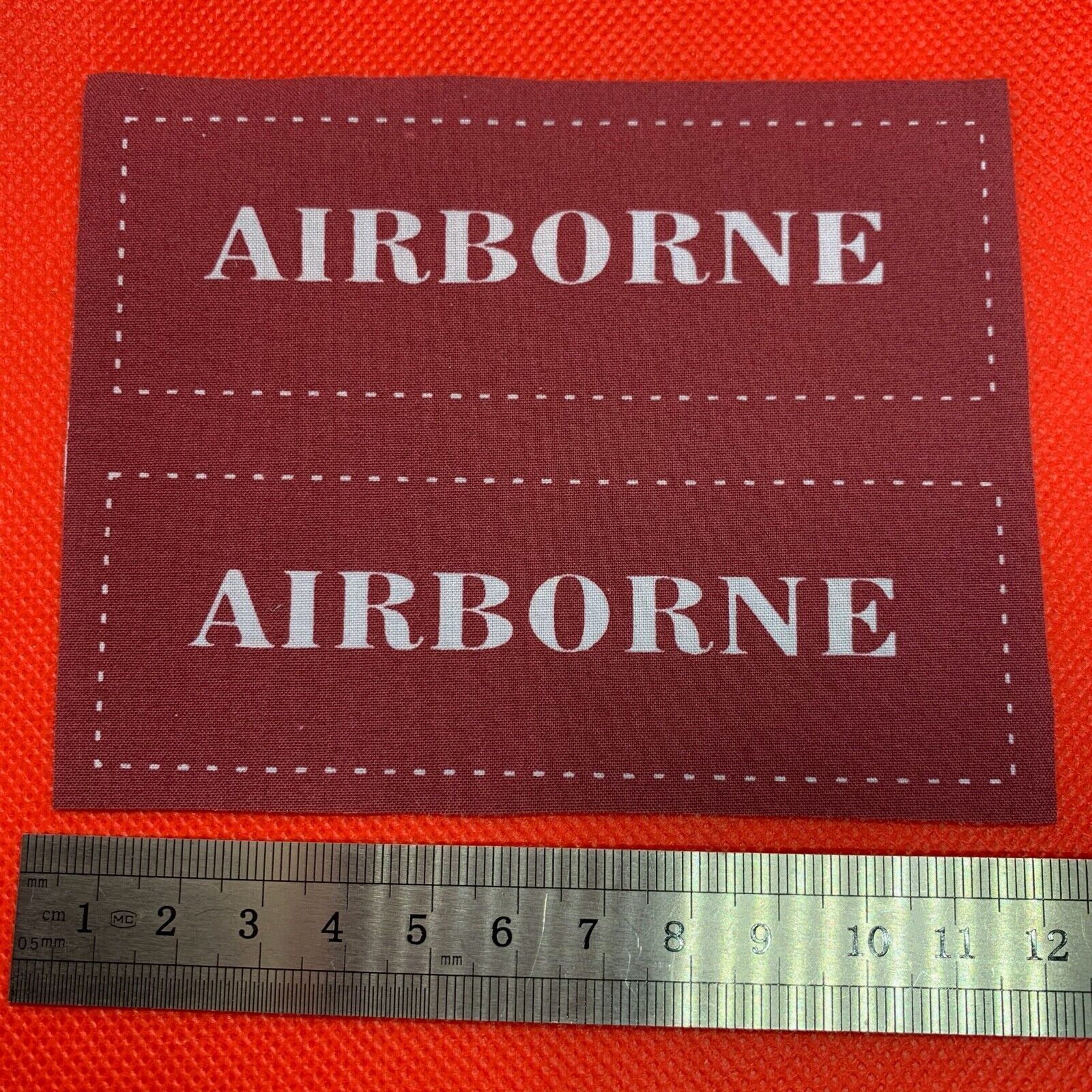Pair of WW2 Style Printed Airborne Paratrooper Shoulder Titles - Reproduction #2 - The Militaria Shop