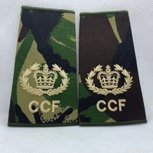 Charger l'image dans la galerie, CCF DPM Camo Rank Slides / Epaulette Pair Genuine British Army - NEW - The Militaria Shop