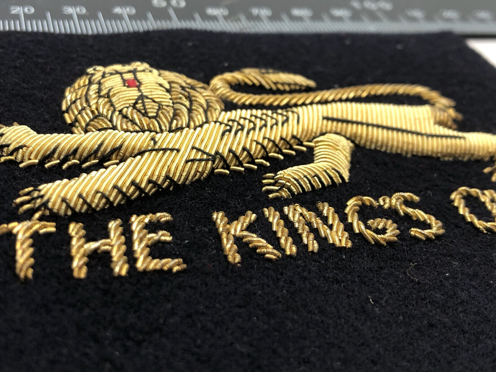 British Army Bullion Embroidered Blazer Badge - The King's Own Regiment - The Militaria Shop