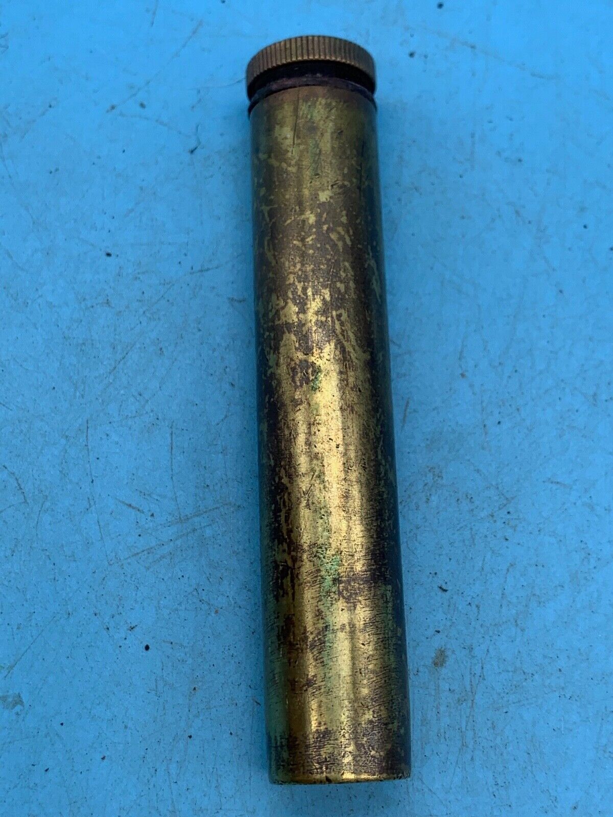 Original British Army WW1 / WW2 SMLE Lee Enfield Brass Oil Bottle - The Militaria Shop