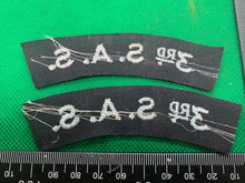 Load image into Gallery viewer, British Army 3rd SAS Special Air Service Shoulder Title Pair - The Militaria Shop