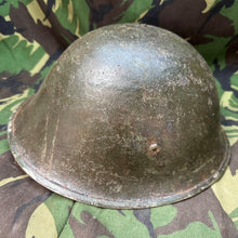 Load image into Gallery viewer, Original WW2 British / Canadian Army Mk3 Turtle Helmet & Liner - The Militaria Shop