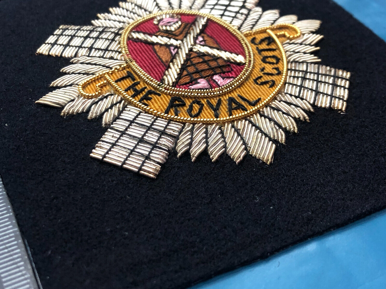 British Army Bullion Embroidered Blazer Badge - The Royal Scots - The Militaria Shop